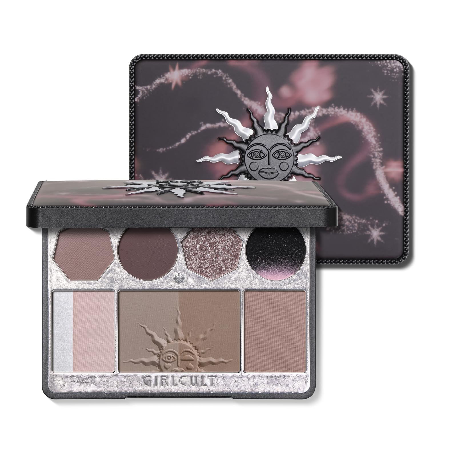 GIRLCULT All-in-One Makeup Palette, Cream-to-Powder Formula | Eyeshadow, Blush, Contour & Highlighter | Easy Blend Texture | Soft Focus Finish | Buildable Color | Everyday & Travel Makeup