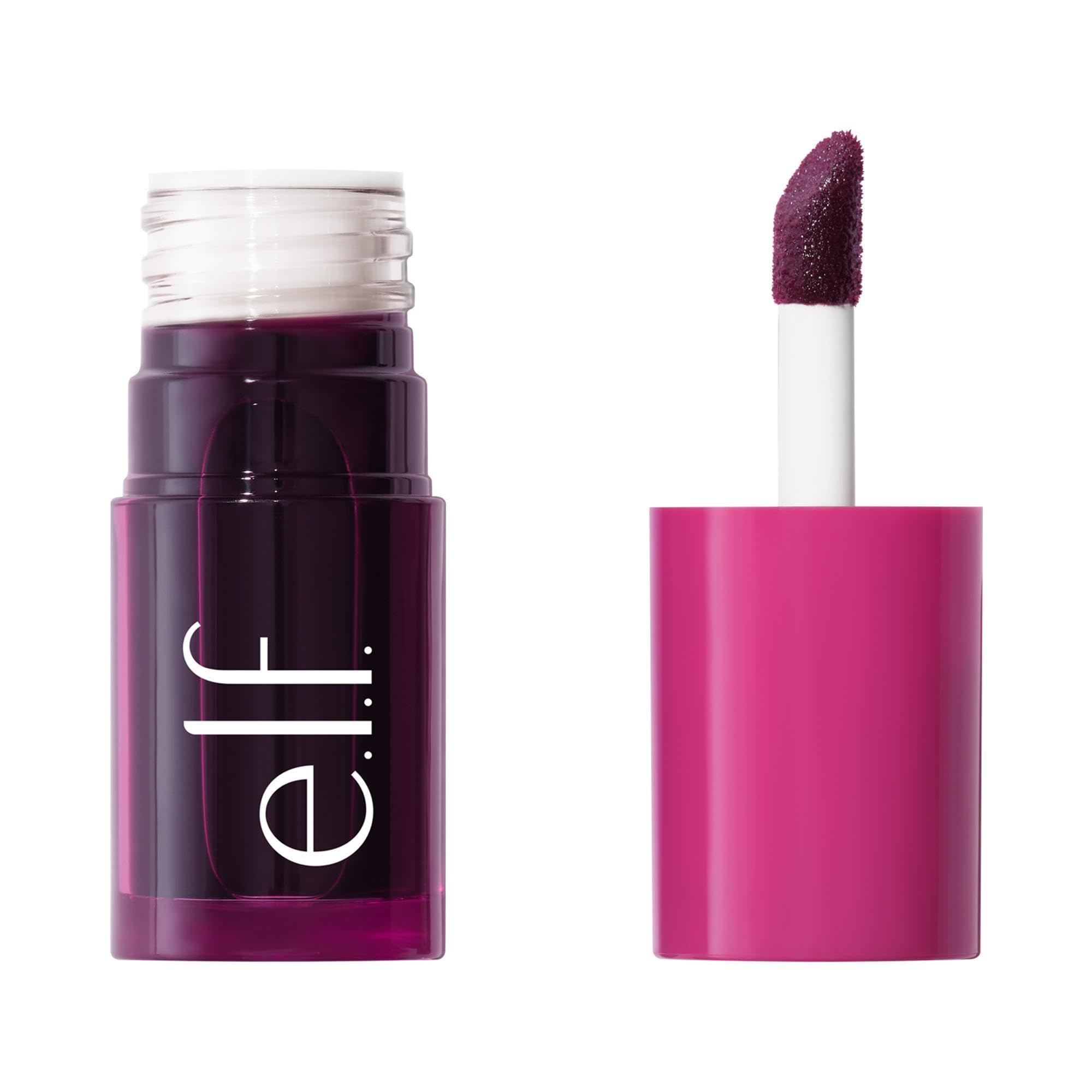 e.l.f. Sheer For It Blush Tint, Multi-Use, Long-Lasting Lip & Cheek Makeup, Creates A Natural Flush Finish, Vegan & Cruelty-Free, Plums Up