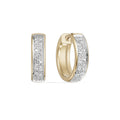Gold Vermeil Double Row Pavé Diamond Huggie Earrings | Minimalist Hoops, Lab-Created Diamonds