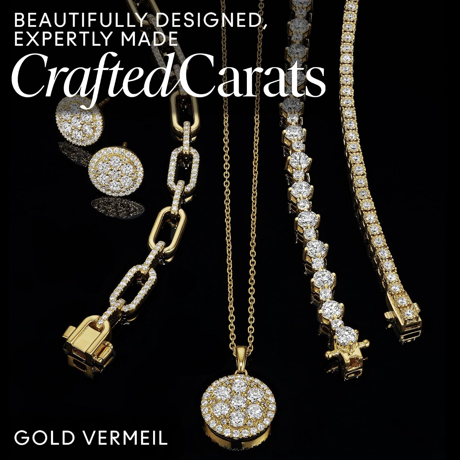 Gold Vermeil Double Row Pavé Diamond Huggie Earrings | Minimalist Hoops, Lab-Created Diamonds