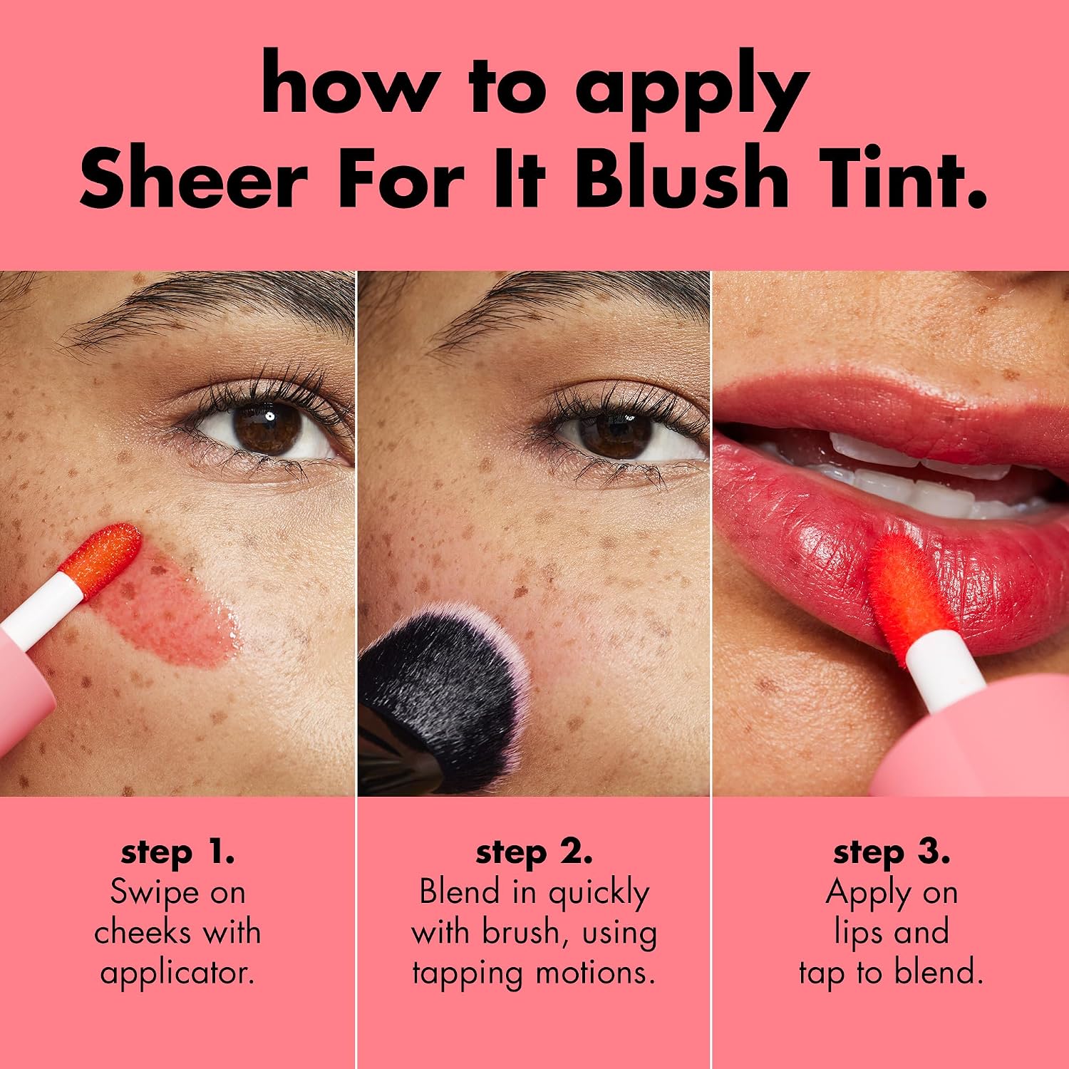 e.l.f. Sheer For It Blush Tint, Multi-Use, Long-Lasting Lip & Cheek Makeup, Creates A Natural Flush Finish, Vegan & Cruelty-Free, Plums Up
