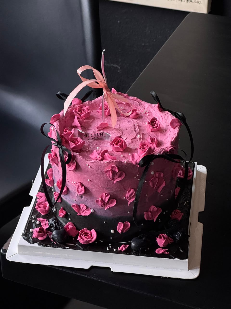 Custom 8-Inch Cake with Streamer Name | Personalized Celebration Dessert